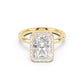 Stella Halo  Engagement Ring with Plain Band