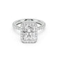 Stella Halo Engagement Ring with Diamond Band