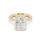 Stella Halo Engagement Ring with Diamond Band