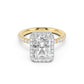 Stella Halo Engagement Ring with Diamond Band