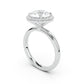 Stella Halo  Engagement Ring with Plain Band