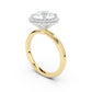 Stella Halo  Engagement Ring with Plain Band