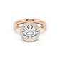 Stella Halo  Engagement Ring with Plain Band