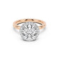 Stella Halo  Engagement Ring with Plain Band