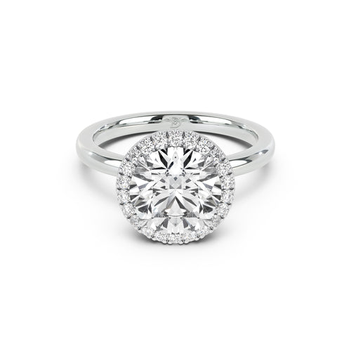 Halo engagement sale ring plain band