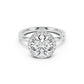 Stella Halo  Engagement Ring with Plain Band