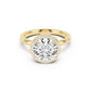 Stella Halo  Engagement Ring with Plain Band