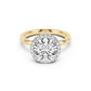 Stella Halo  Engagement Ring with Plain Band
