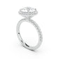 Stella Halo Engagement Ring with Diamond Band