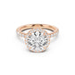 Stella Halo Engagement Ring with Diamond Band