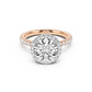 Stella Halo Engagement Ring with Diamond Band