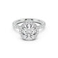 Stella Halo Engagement Ring with Diamond Band