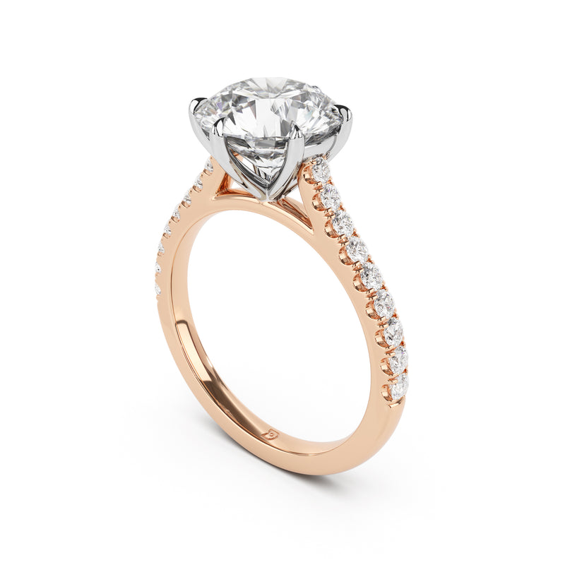 Theodore Engagement Ring with Diamond Band