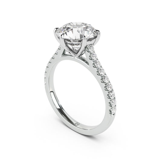 Theodore Engagement Ring with Diamond Band