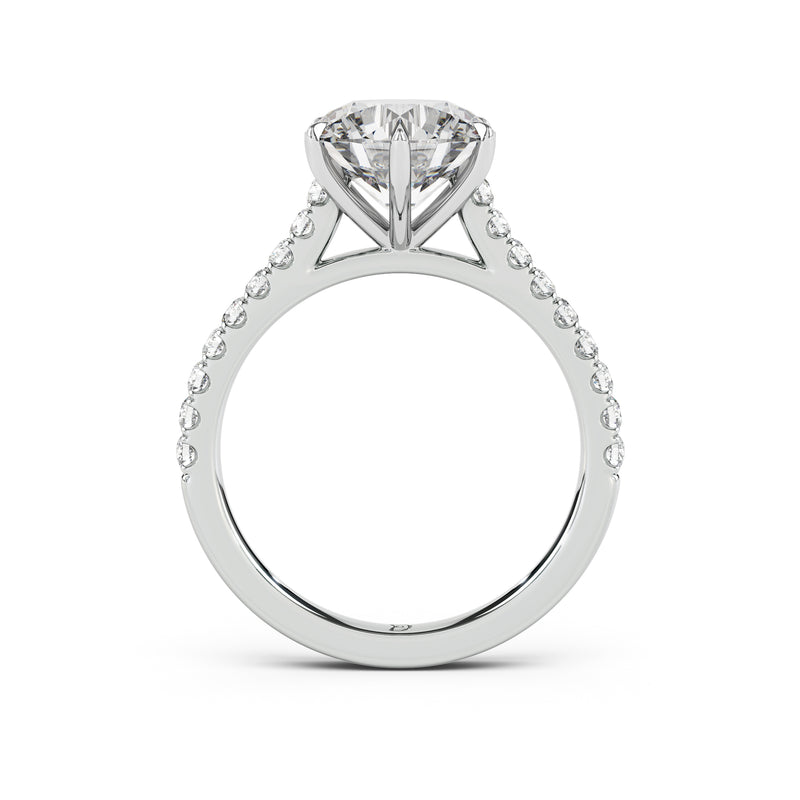 Theodore Engagement Ring with Diamond Band