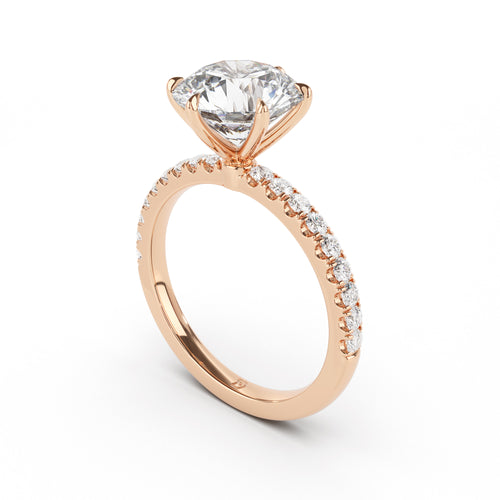 DE Signature Ring with Diamond Band