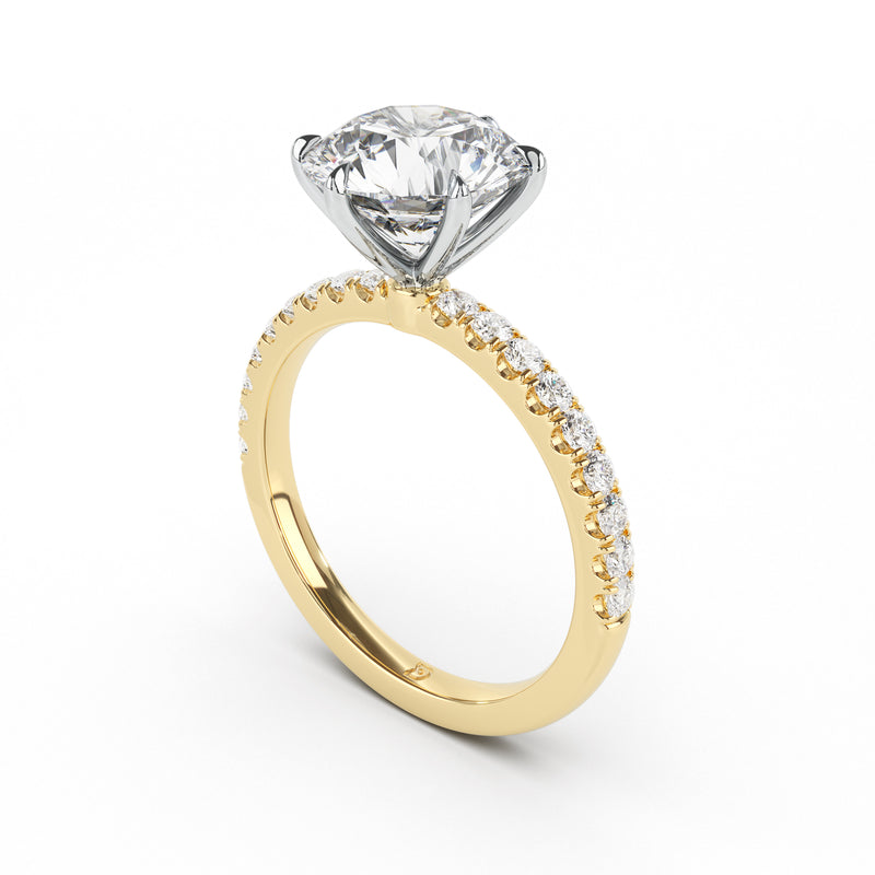 DE Signature Ring with Diamond Band