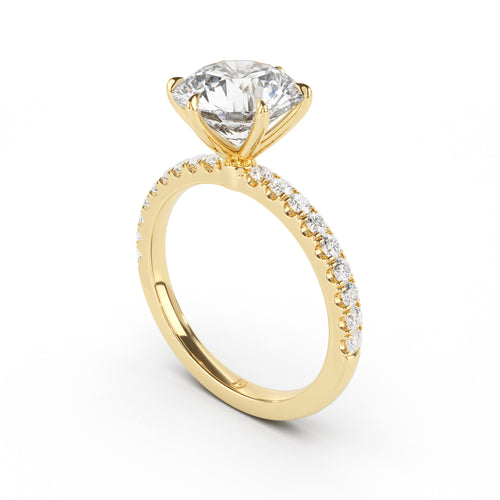 DE Signature Ring with Diamond Band