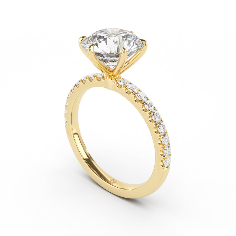 DE Signature Ring with Diamond Band