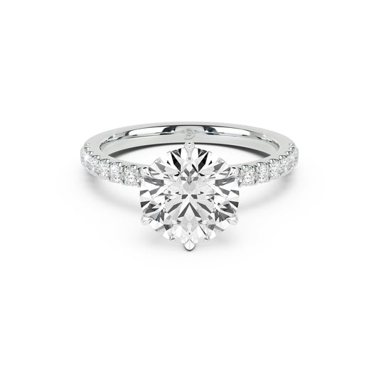 DE Signature Ring with Diamond Band