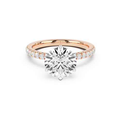 Petra Engagement Ring with Diamond Band