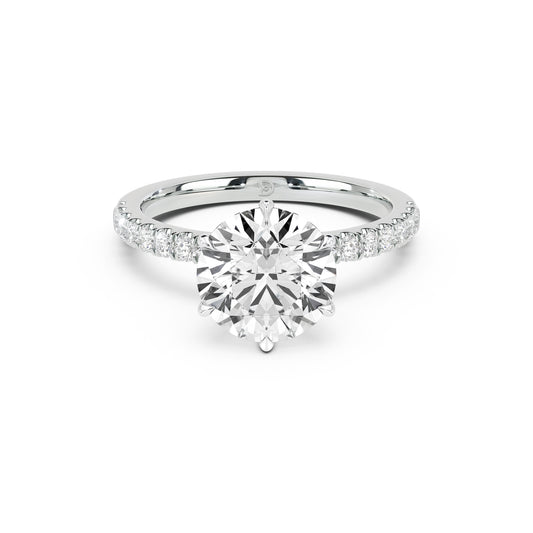 Petra Engagement Ring with Diamond Band