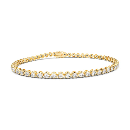 Medium Illusion Set Diamond Tennis Bracelet