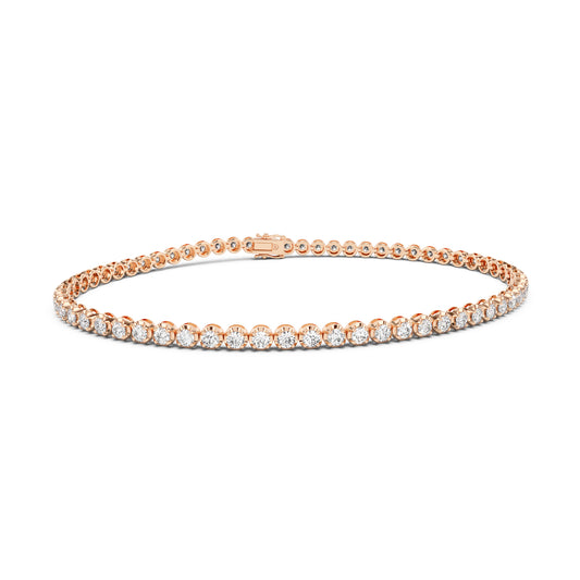 Small Illusion Set Diamond Tennis Bracelet