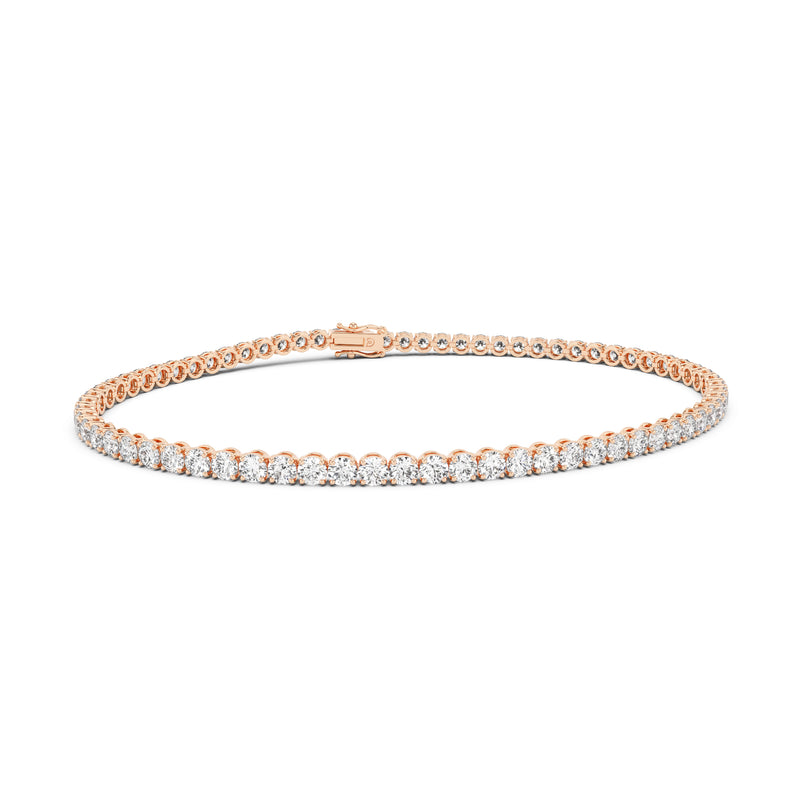 Small Tennis Bracelet  Rose Gold Plated  Borboleta Joaillerie