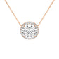 Stella Round Halo Diamond Pendant