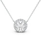 Stella Round Halo Diamond Pendant