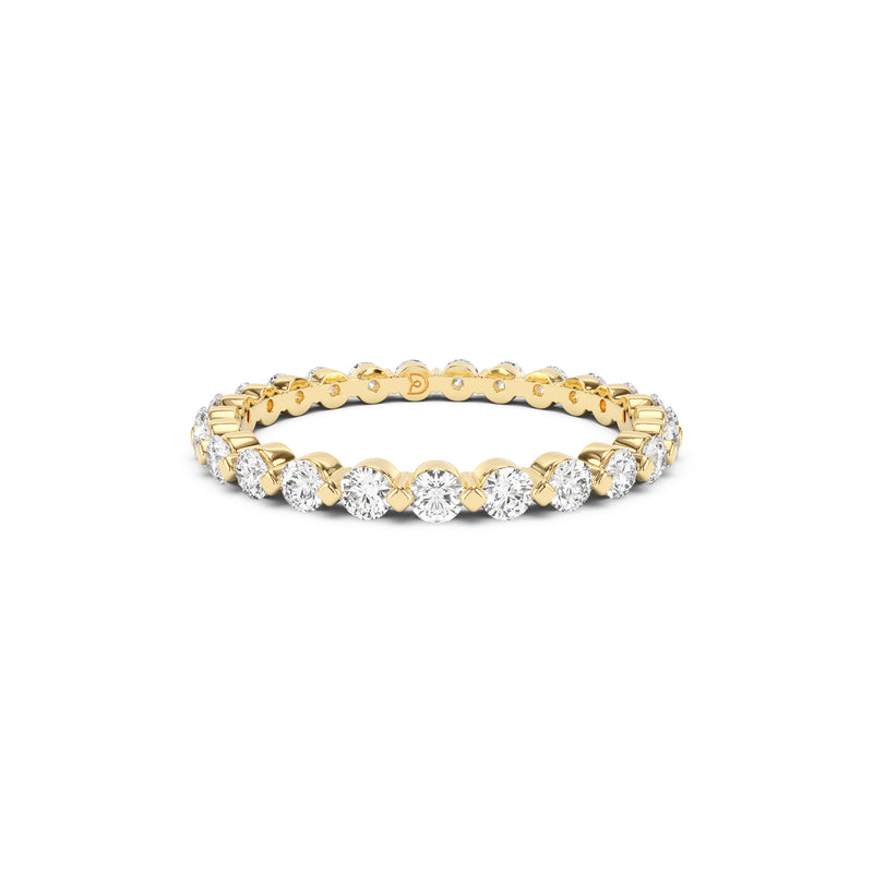 Single Shared Claw Diamond Band - Petite