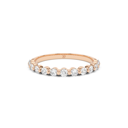 Single Shared Claw Diamond Band - Petite