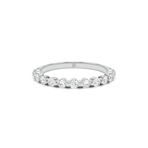 Single Shared Claw Diamond Band - Petite