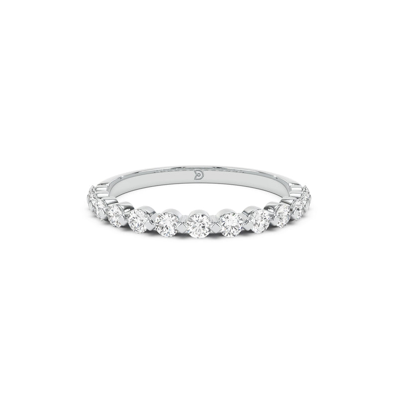 Single Shared Claw Diamond Band - Petite