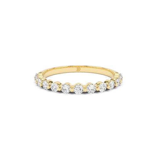 Single Shared Claw Diamond Band - Petite