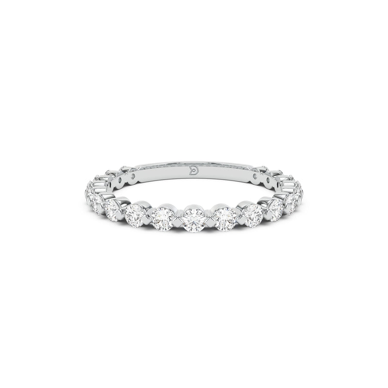 Single Shared Claw Diamond Band - Petite