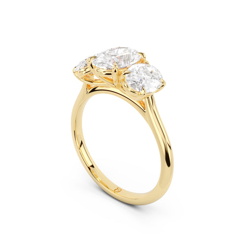 Selene Three Stone Engagement Ring