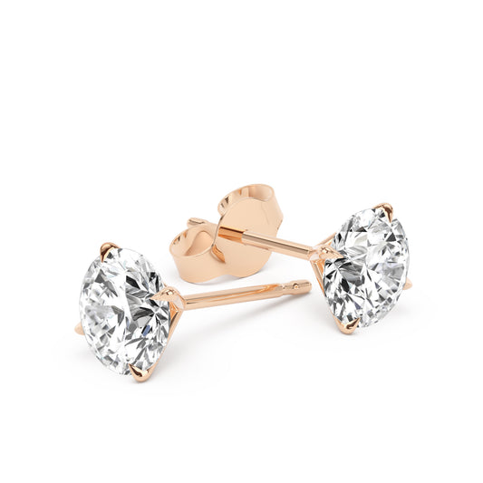 Classic Round Diamond Stud Earrings