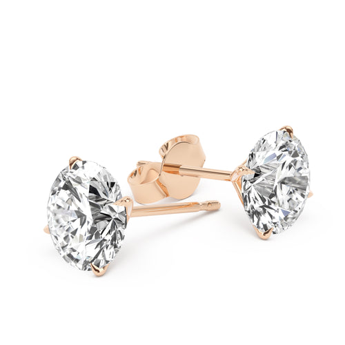 Classic Round Diamond Stud Earrings