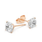 Classic Cushion Diamond Stud Earrings