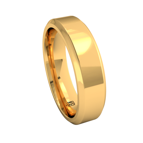 Flat Bevel Wedding Band