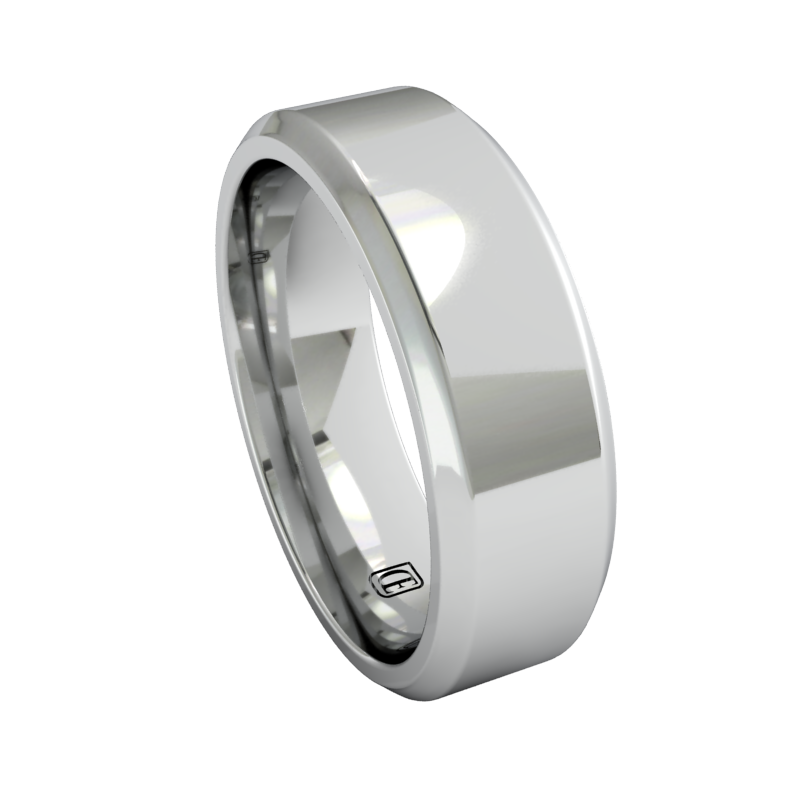 Flat Bevel Wedding Band