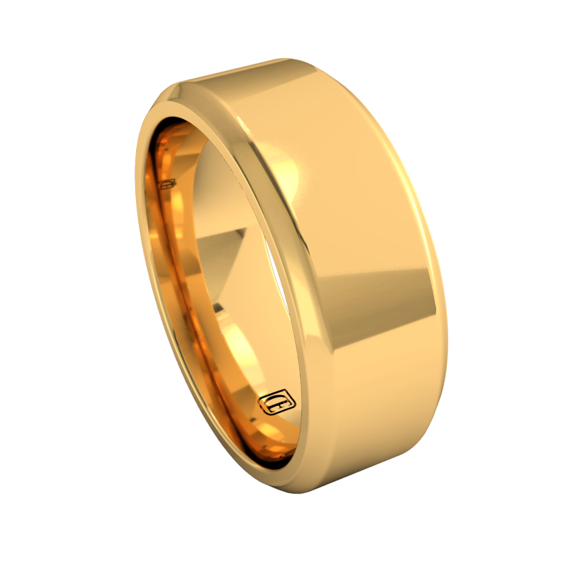 Flat Bevel Wedding Band