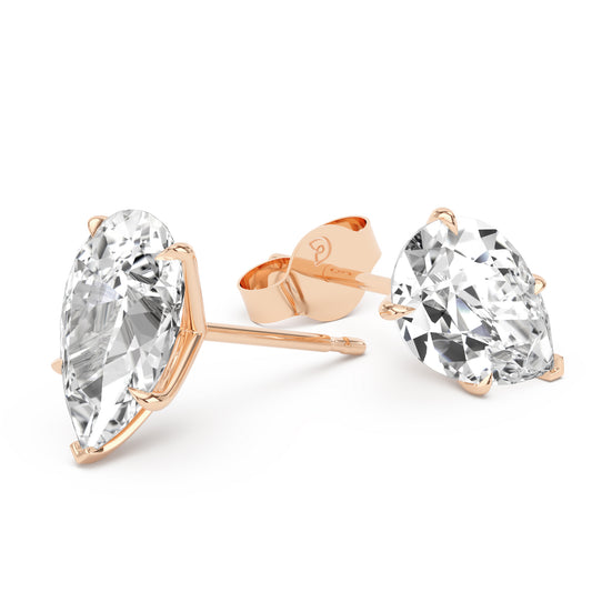 Classic Pear Diamond Stud Earrings