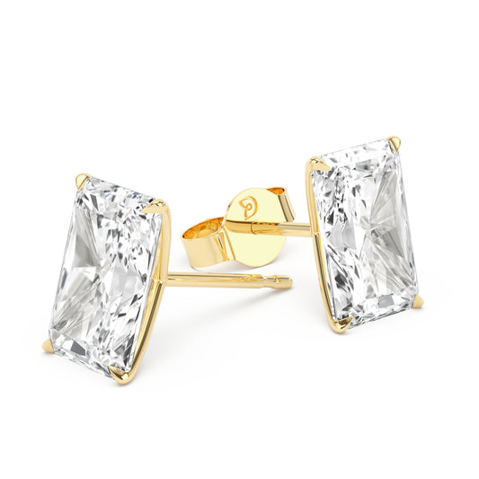 Classic Radiant Diamond Stud Earrings